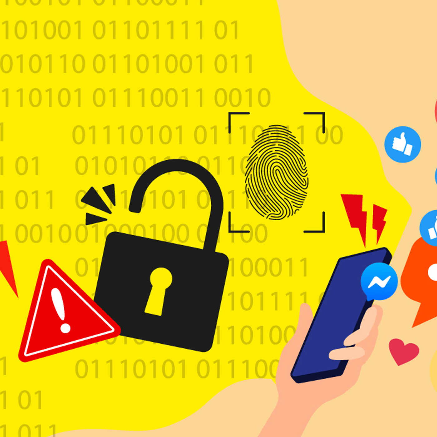 Illustration om digital sikkerhed