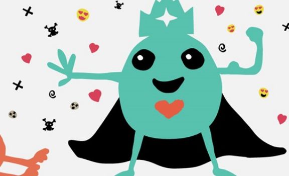 Væsen med emojis illustration